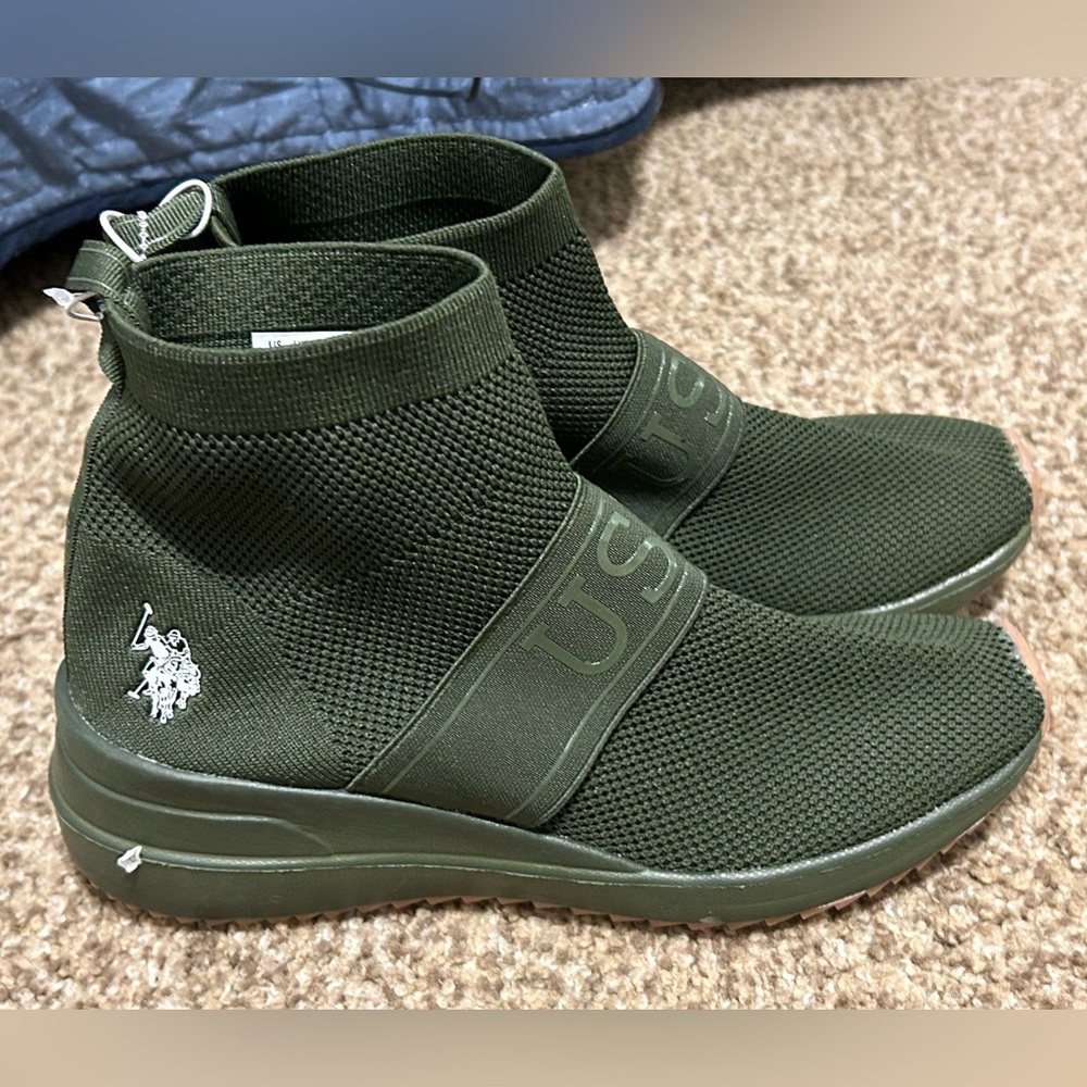 U.S. Polo Association Green High Top Sock Sneakers - New With Tags (NWT)